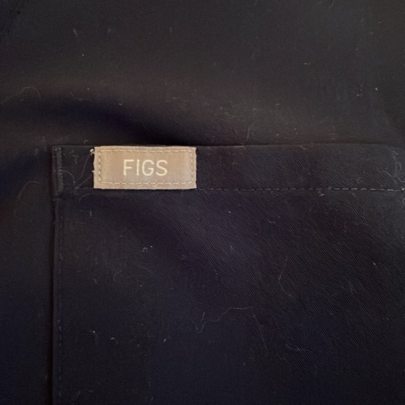 Navy Blue Figs Scrub Top - Picture 2 of 3
